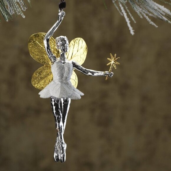 MICHAEL ARAM Botanical Leaf Fairy Ornament Brand new - Picture 1 of 7